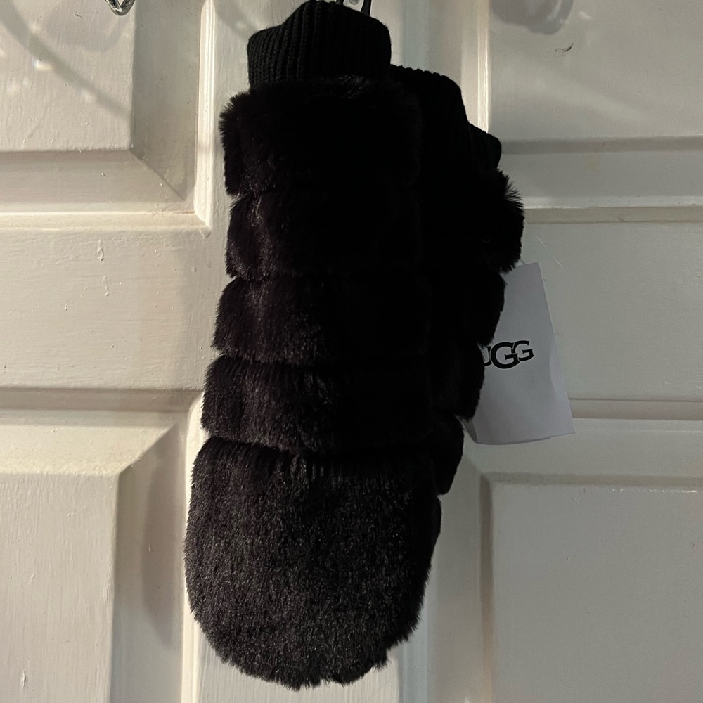 Ugg all over faux fur mittens